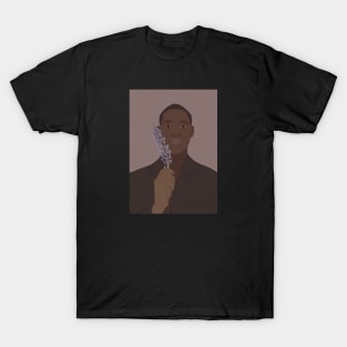 Black man with flower T-Shirt